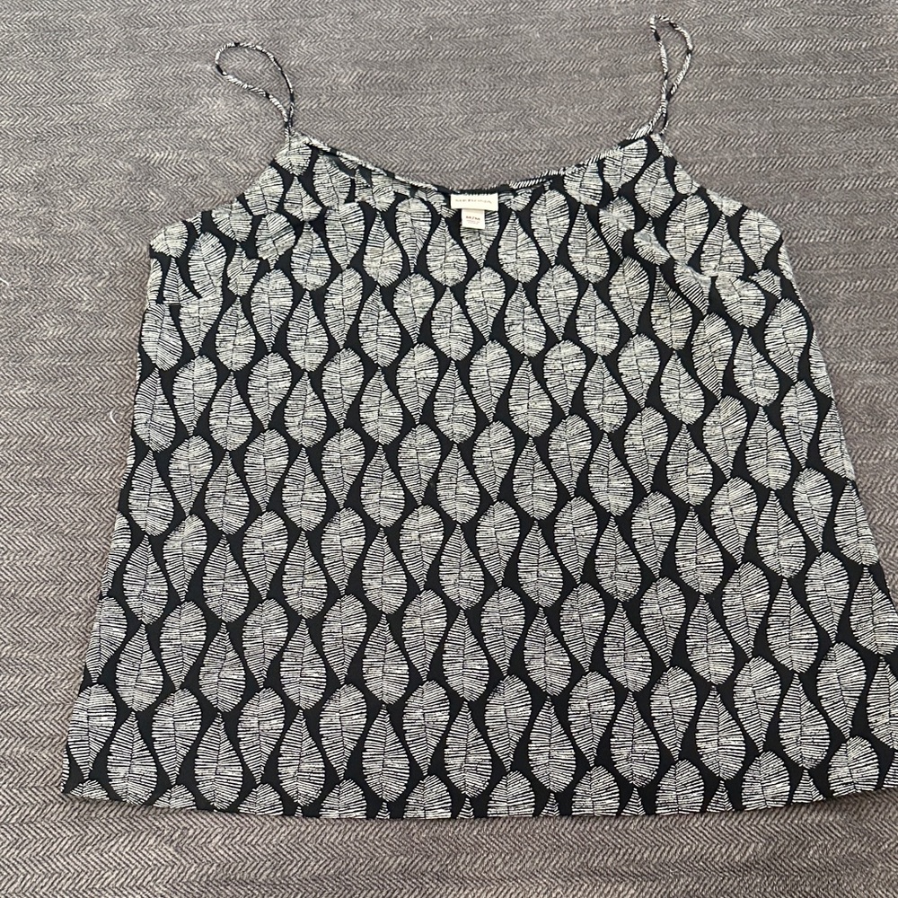 Merona Black and White Geometric Camisole